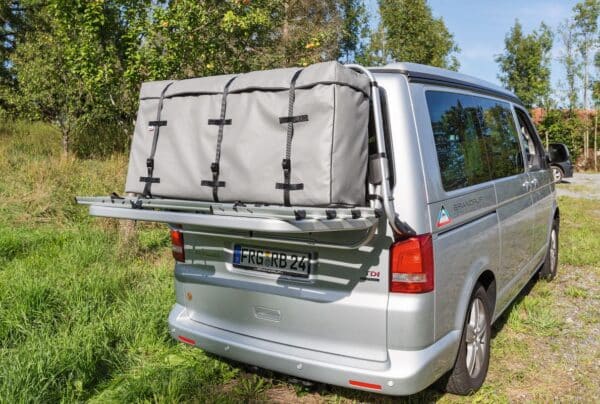 FLEXBAG Cargo VW T6/T5 Heckklappen-Fahrradträger; Art.-Nr.: 7E0071104A und 7E0071104B sowie 7H0071104