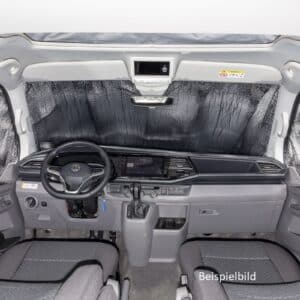 ISOLITE Inside Fahrerhausfenster 3teilig, VW T6.1 mit trapezförmigem Spiegelfuß Navi mit Verkehrszeichenerkennung ISOLITE Inside 3teilig Fahrerhausfenster, VW T6.1 trapezförmigem Spiegelfuß Navi ohne Verkehrszeichenerkennung