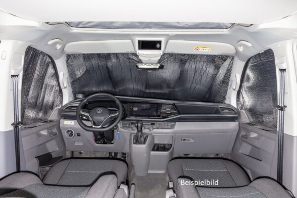 ISOLITE Inside Fahrerhausfenster 3teilig, VW T6.1 mit trapezförmigem Spiegelfuß Navi mit Verkehrszeichenerkennung ISOLITE Inside 3teilig Fahrerhausfenster, VW T6.1 trapezförmigem Spiegelfuß Navi ohne Verkehrszeichenerkennung