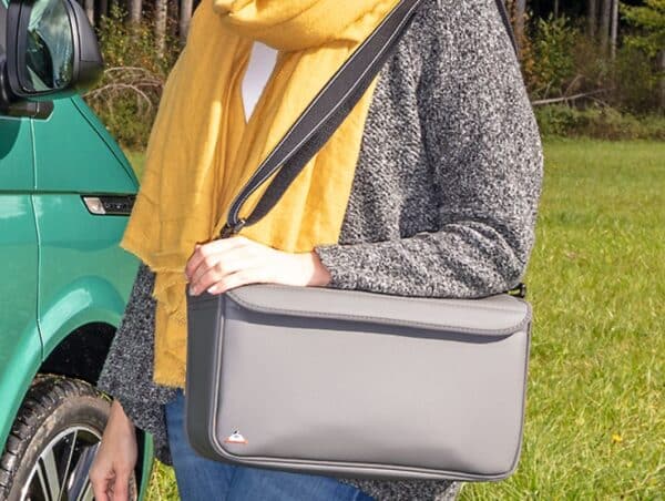 MULTIBOX CarryBag für alle VW T6.1/T6/T5 mit Befestigungssatz, Design „Leder Palladium“ MULTIBOX CarryBag Ersatzbefestigungssatz, Design Palladium