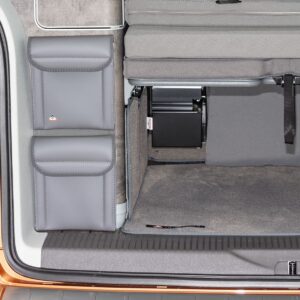 UTILITY für Kleiderschrank Heck, 2 Taschen, VW T6.1 California Ocean / Coast, Design VW T6.1 „Leder Palladium“