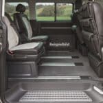 Veloursteppich für Fahrgastraum, VW T6.1/T6/T5 California Beach mit 3er-Bank (ab 2011, ohne VW T6.1 Beach Camper) und alle VW T6.1/T6/T5 Multivan mit 1 Schiebetür rechts (Startline ab 2010), Design "Titanschwarz" Veloursteppich Titanschwarz Fahrgastraum VW T6.1 California Beach Tour/Camper - 1 Schiebetür, Miniküche - 3er-Bank Veloursteppich Fahrgastraum VW T6.1/T6/T5 Multivan - 2 Schiebetüren - Bodenschienen für Multifunktionstisch Veloursteppich Veloursteppich 3er-Bank 1 Schiebetür Titanschwarz VW T6.1/T6/T5 California Beach (ab 2011)/Multivan (ab 2010)Titanschwarz 2 Schiebetüren 3er-Bank VW T6.1 California Beach Tour/Multivan - ohne Schienen für Multifunktionstisch