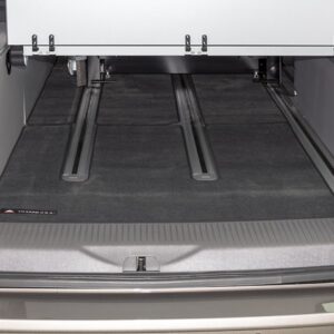 Veloursteppich Heckladeraum 2er-Bank VW T6.1 California Beach , Design „Titanschwarz“