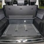 Veloursteppich Heckladeraum Titanschwarz VW T6.1/T6/T5 Multivan und California Beach (ab 2010) mit 3er-Bank