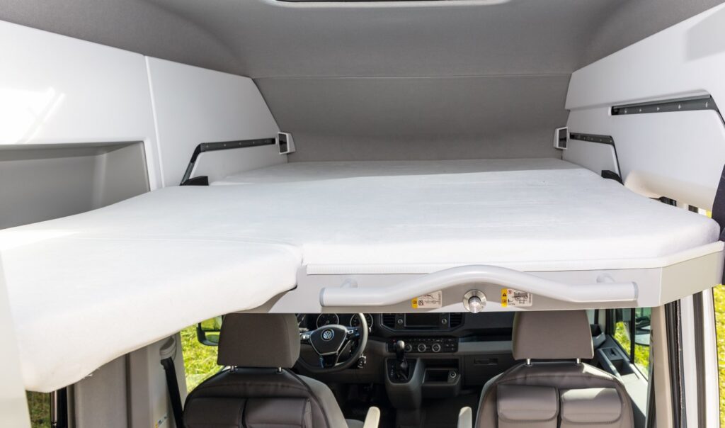 iXTEND Spannbettlaken Volkswagen Grand California 600 2-tlg. Nicki-Plüsch, für Hochbett (Dachbett)
