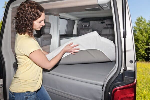 iXTEND Spannbettlaken für iXTEND Faltbett VW T6/T5 California Ocean, Coast, Comfortline