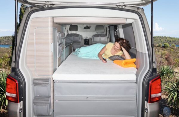 iXTEND Spannbettlaken für iXTEND Faltbett VW T6/T5 California Ocean, Coast, Comfortline