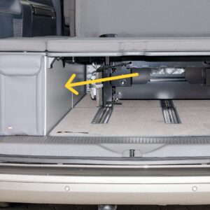 UTILITY 1 Tasche für Stauschrank Heck und Bug, VW T6.1 California Beach mit 2er-Bank, Design „Leder Palladium"