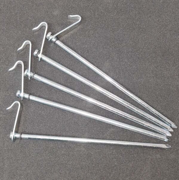 Brandrup Erdnagel mit Haken 21 cm, für steinigen Boden, 5 Stück