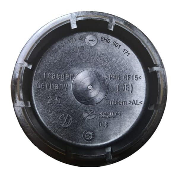 1x Original Volkswagen VW Nabendeckel Felgendeckel Alufelgen 5H0601171 FOD Rückseite