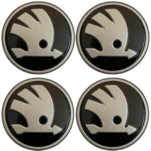 4x Skoda Radnabenabdeckung Felgendeckel Nabendeckel Radkappen 5LA601151-WOQ