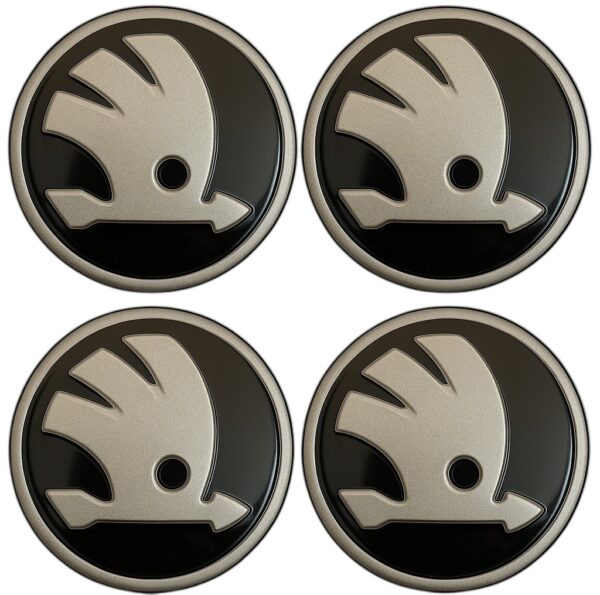 4x Skoda Radnabenabdeckung Felgendeckel Nabendeckel Radkappen 5LA601151-WOQ