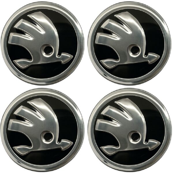 4x Skoda Radnabenabdeckung Felgendeckel Nabendeckel Radkappen 5E0601151-FOD