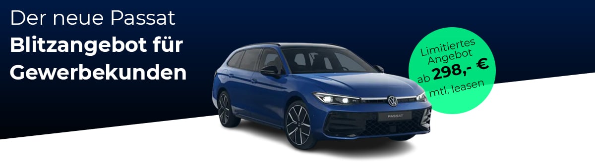 der neue passat blitzangebot fuer gewerbekunden vw passat rline tdi