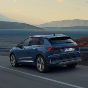 der q4 e tron markantes suv design mit vollelektrischem antrieb